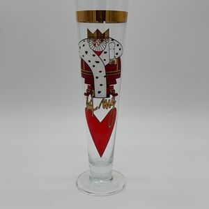 Vintage Artist Ritzenhoff Beer Glass 10 Inch Pilsner King of My Heart